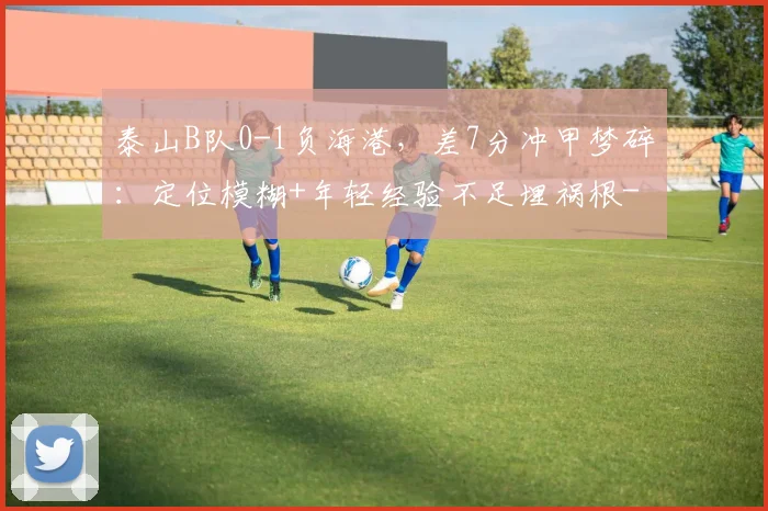 泰山B队0-1负海港，差7分冲甲梦碎：定位模糊+年轻经验不足埋祸根
